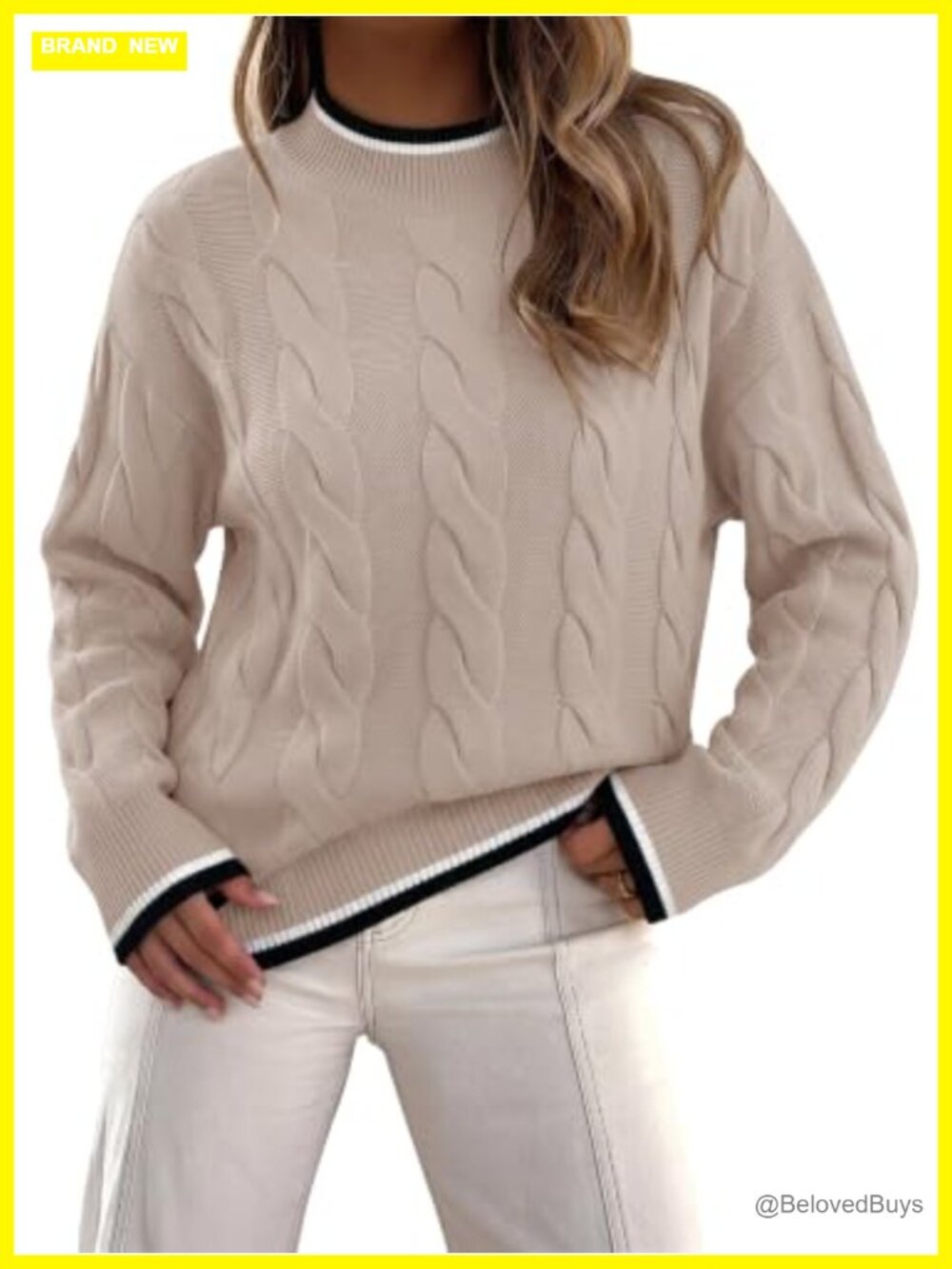 Chunky Mock Neck Turtleneck Pullover Sweater Long Sleeve